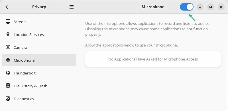 检查 Ubuntu 中的麦克风设置