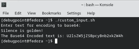 Custom input - base64 encode and decode using script