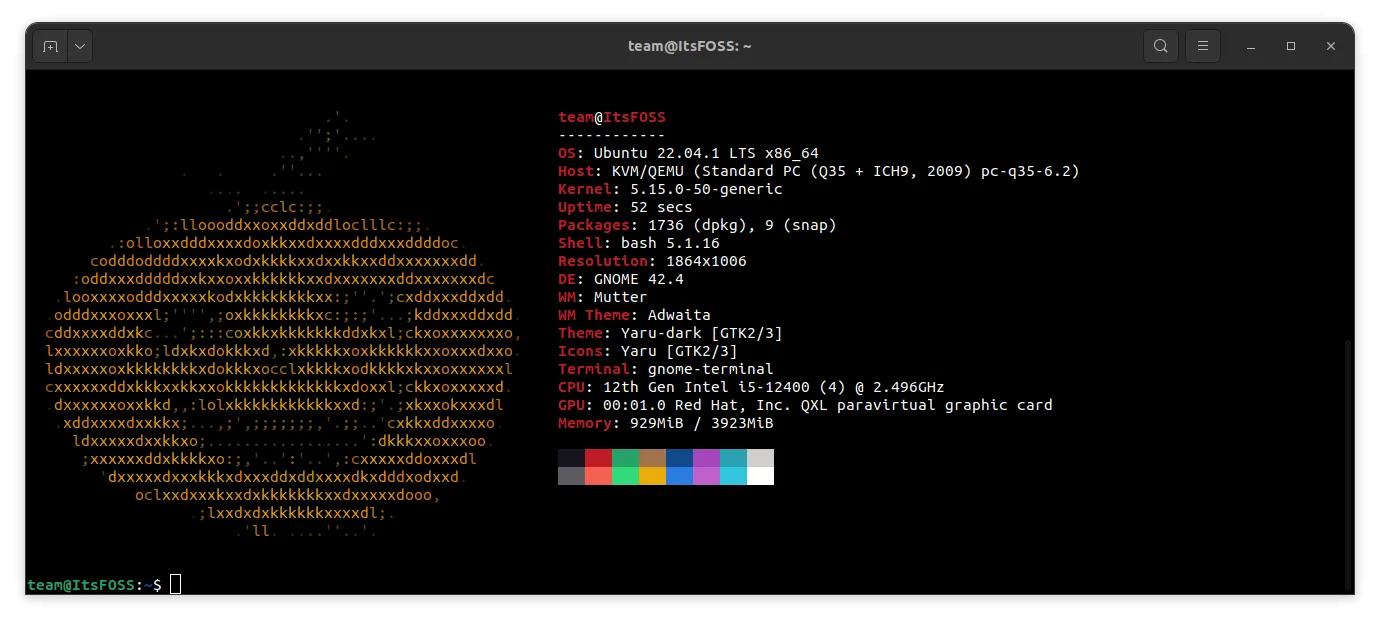neofetch with custom backend