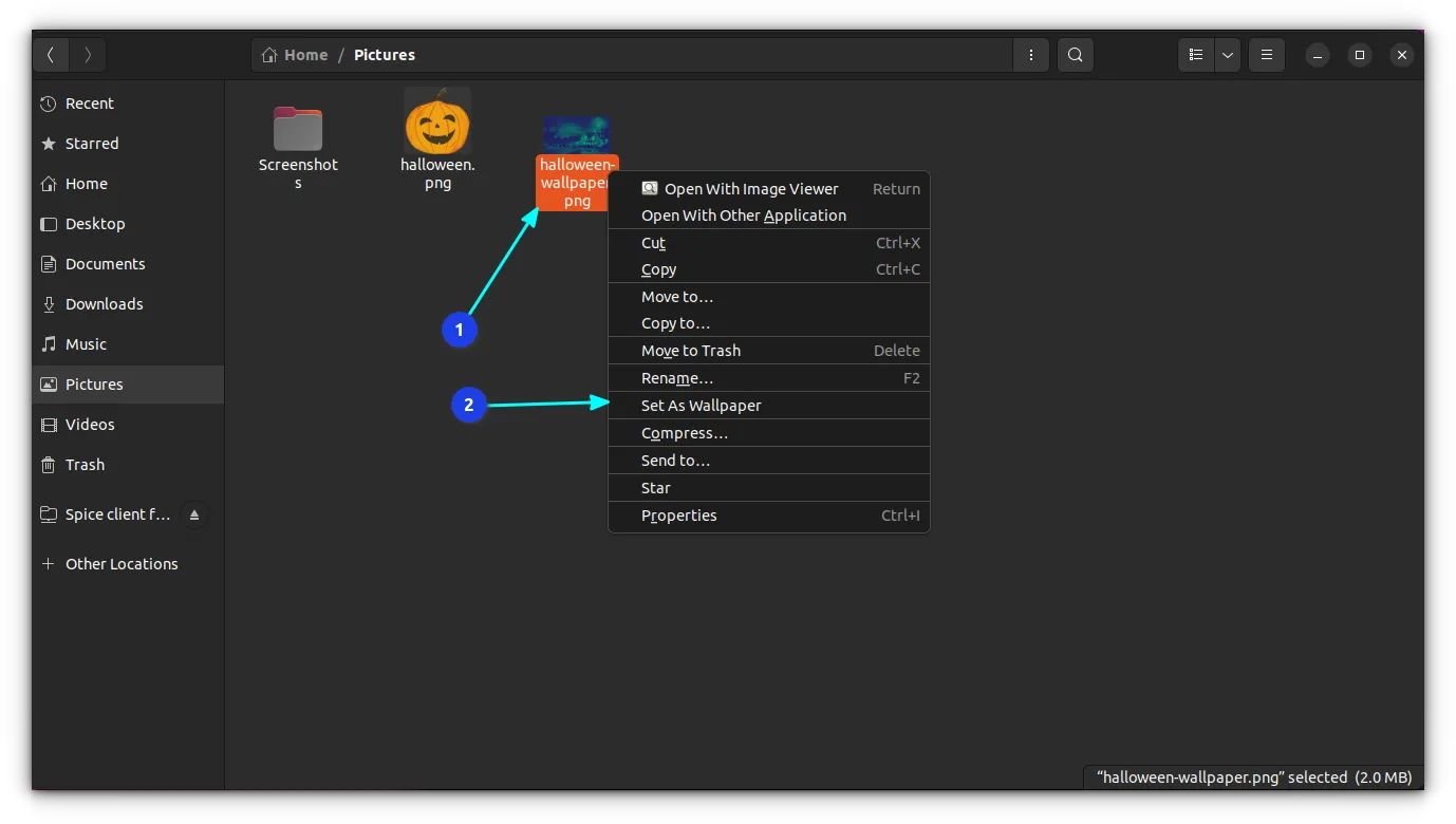 set image as wallpaper from nautilus