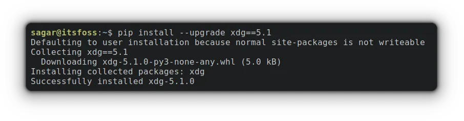 upgrade xdg to specific iteration