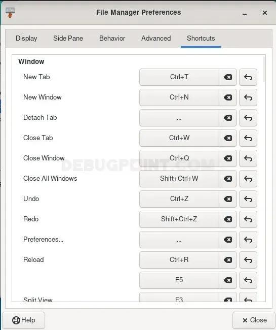 Thunar 的新快捷键标签
