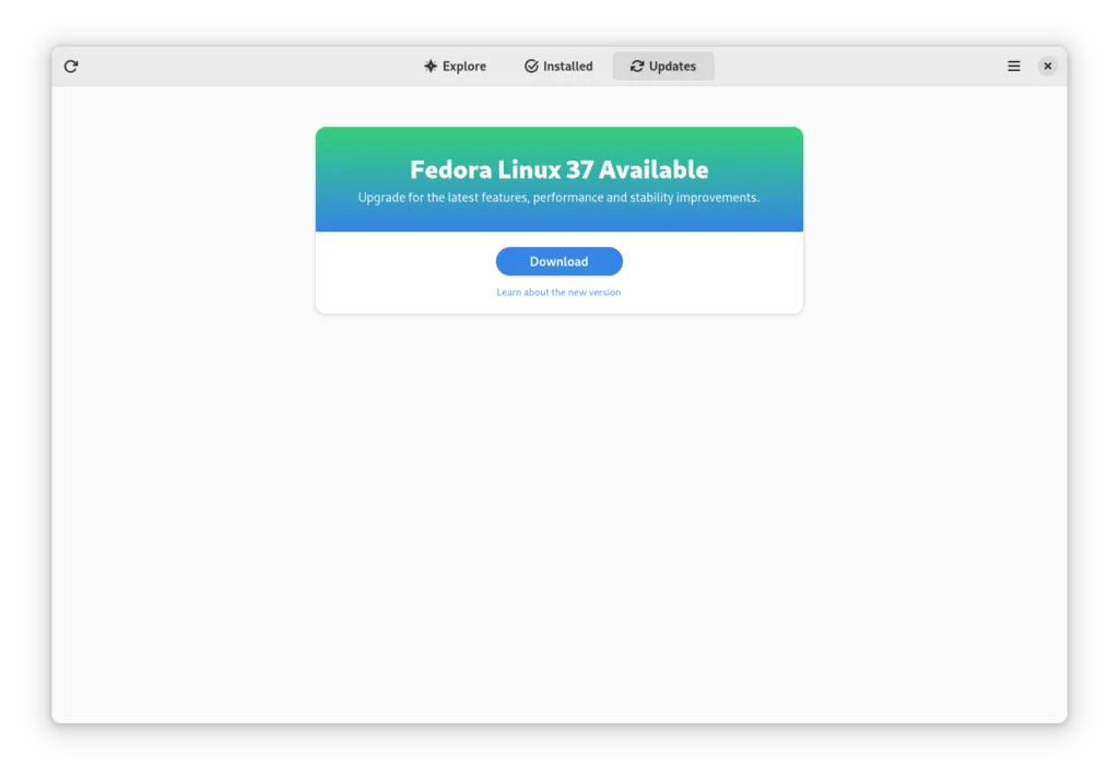 Fedora 37 更新可用