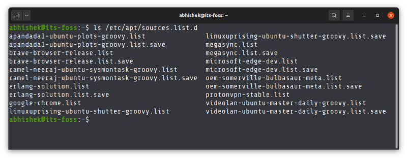 External repository should have their own sources list file in the /etc/apt/sources.list.d directory