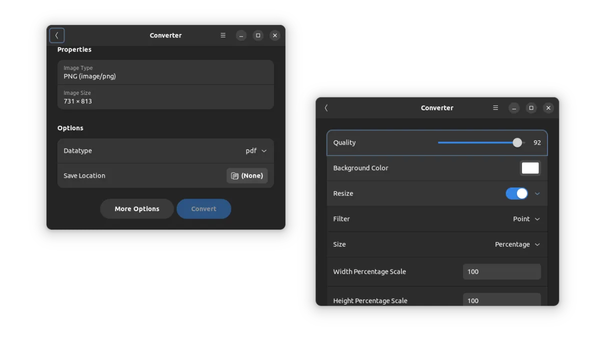 converter more options