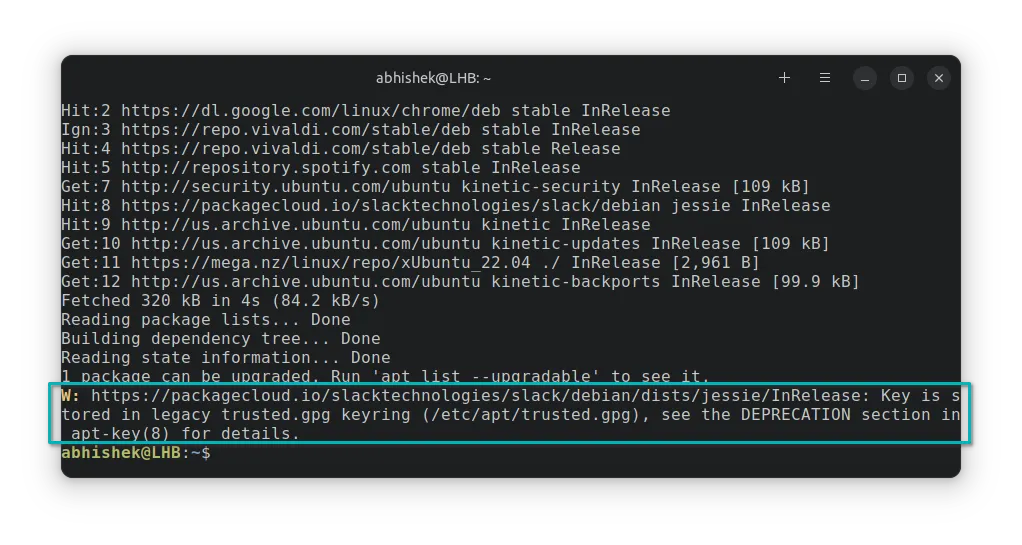 ubuntu key is stored legacy