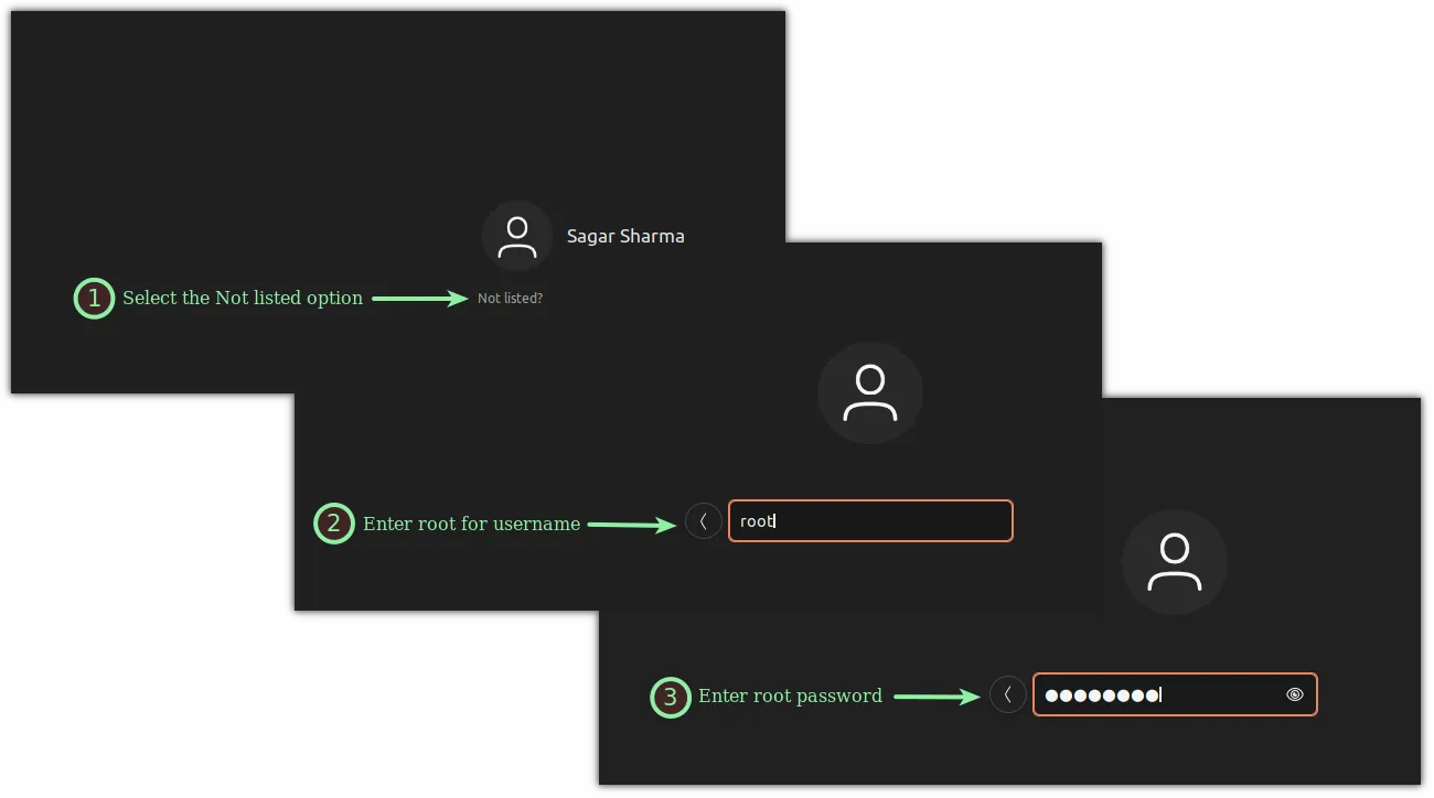 Login as a root in ubuntu desktop