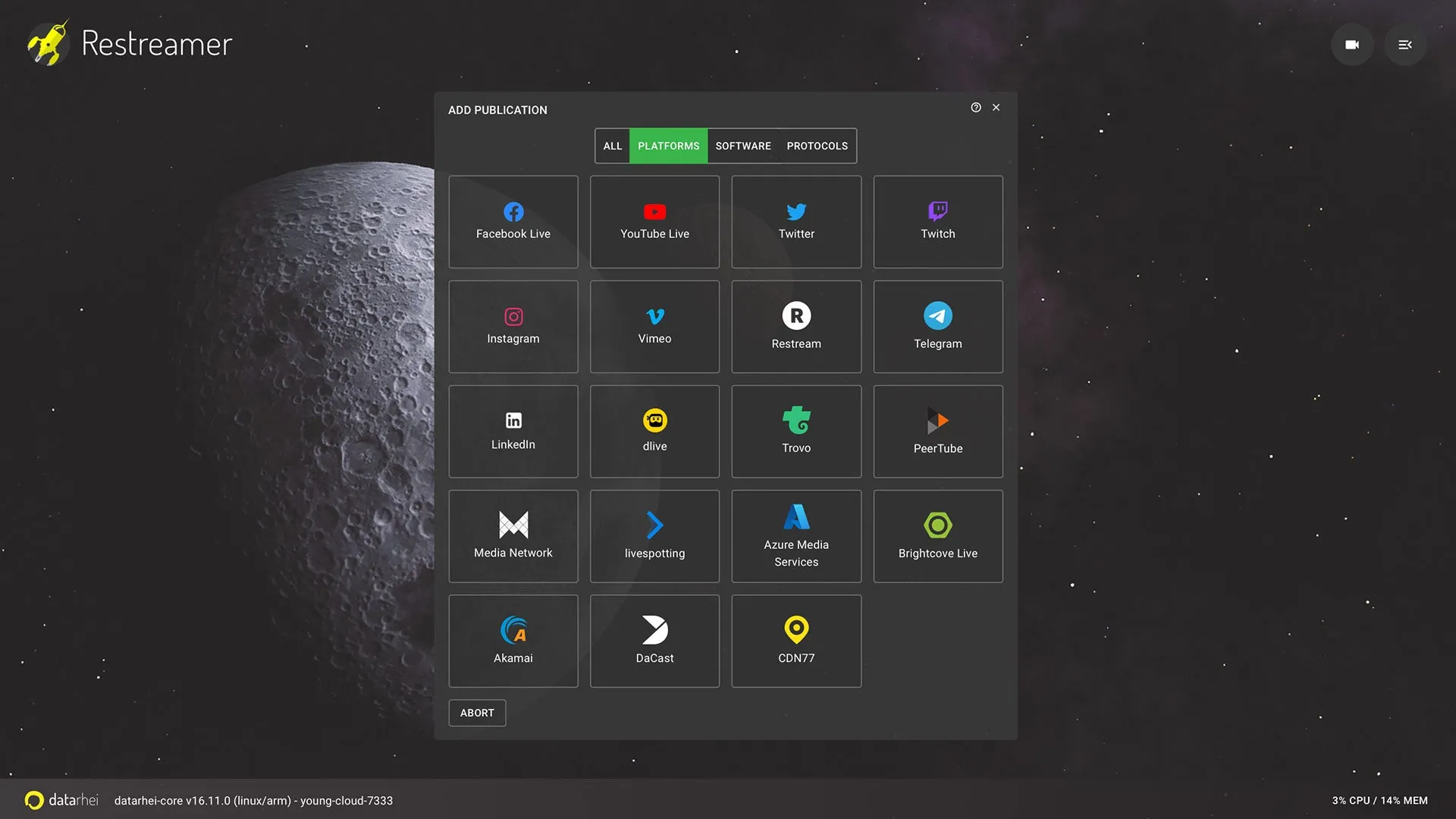 Presets for publication services