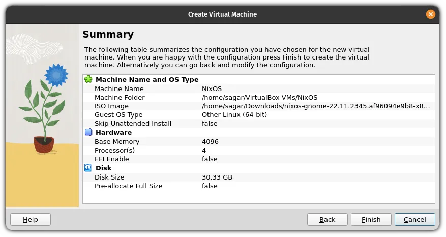 NixOS 虚拟机 安装摘要