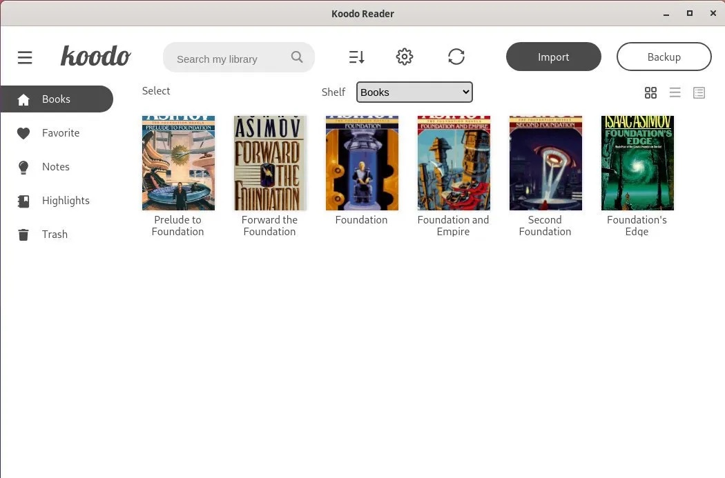 Koodo EPUB reader