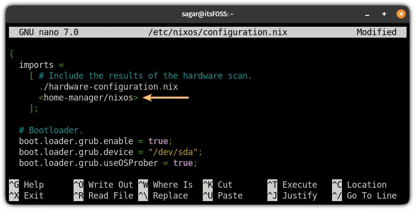 将主目录管理器安装为 NixOS 模块