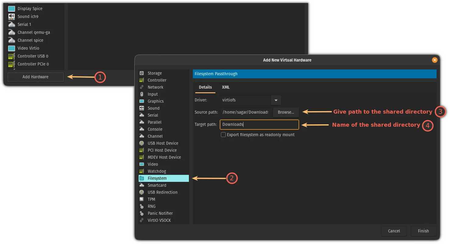 在 Qemu 中创建共享文件夹