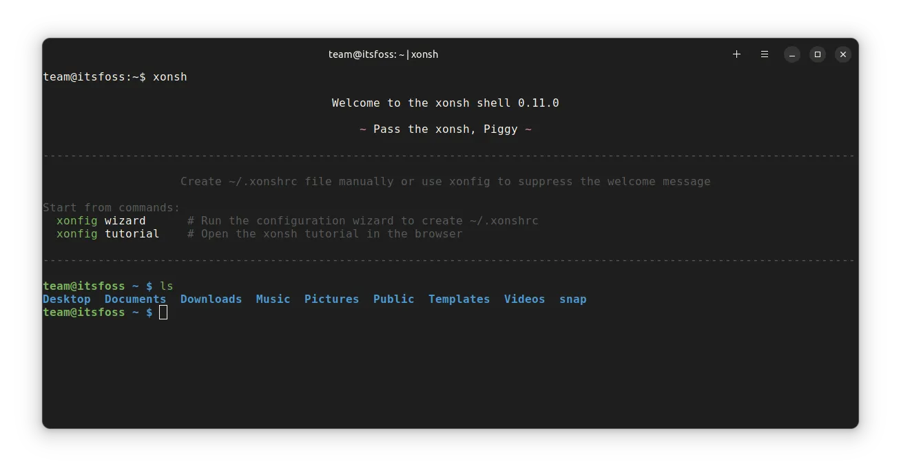Xonsh shell