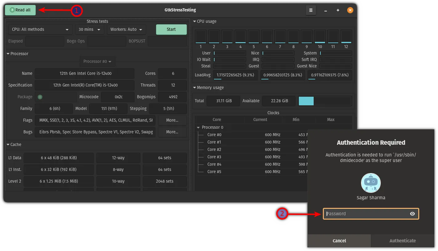 授予 GtkStressTesting 读取所有的权限