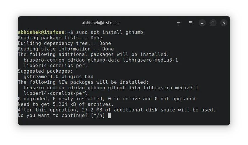install gthumb ubuntu