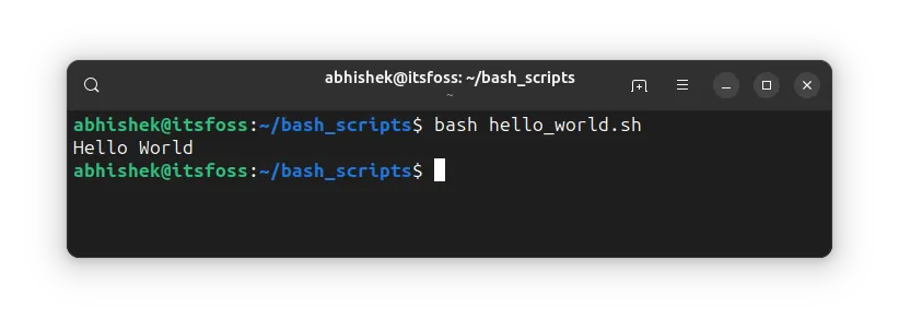 Run first shell script