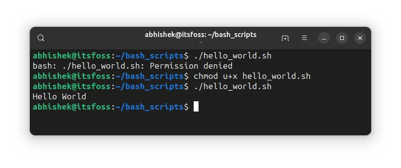 Run shell scripts