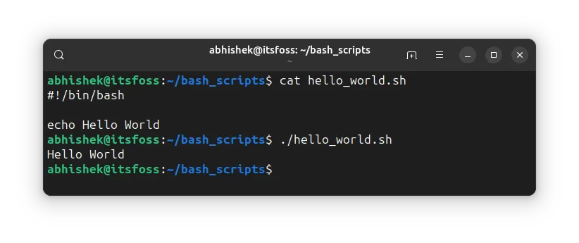 Run bash shell script