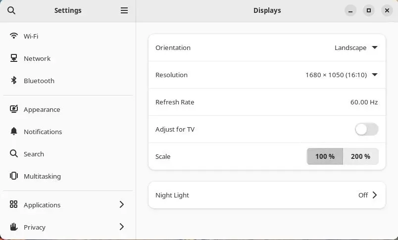 Fedora 中 GNOME 的默认缩放