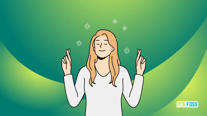 一个用户交叉手指,希望最好的结果