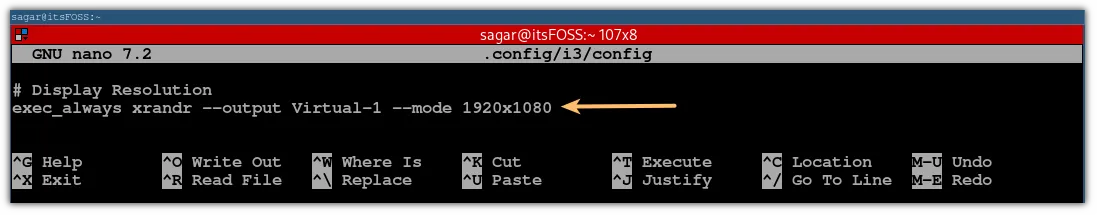 在 i3 中永久更改显示分辨率