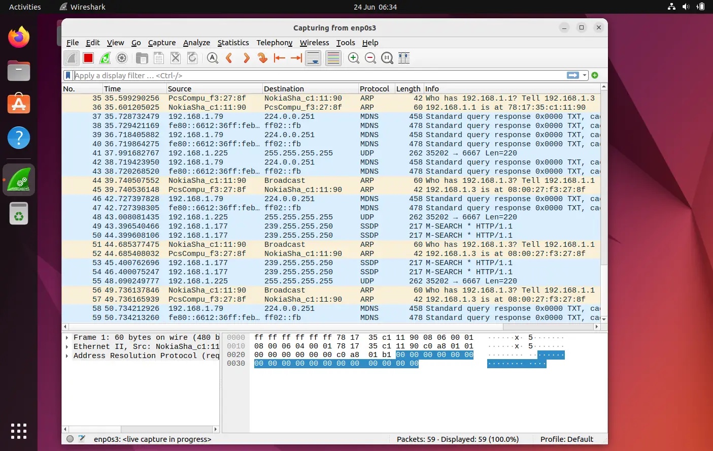 Capturing-Packets-WireShark-UI-Ubuntu