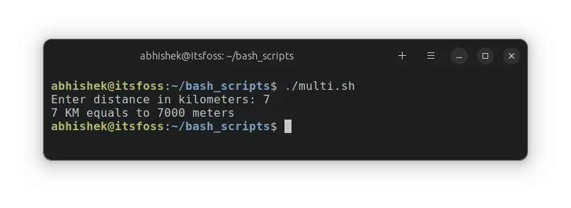 Multiplication in bash script