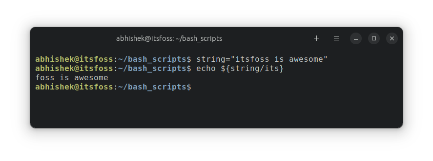 Delete substring in bash