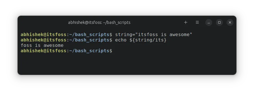 Delete substring in bash