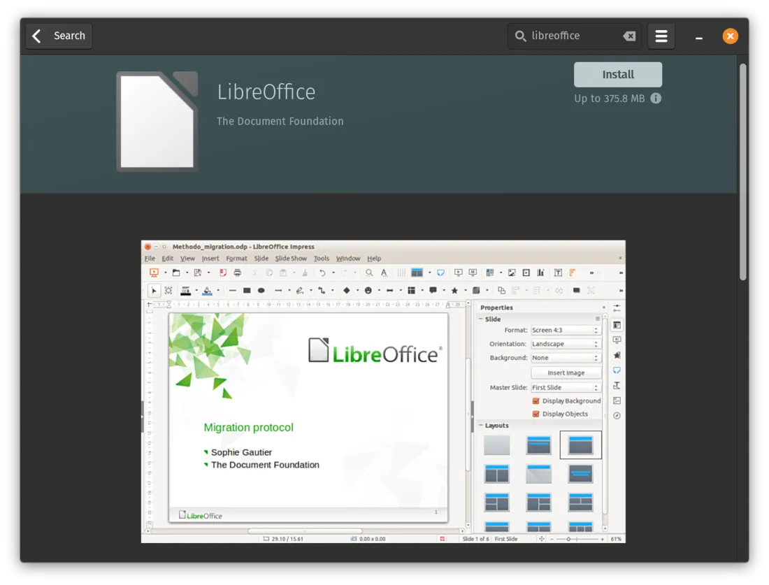 libreoffice software center