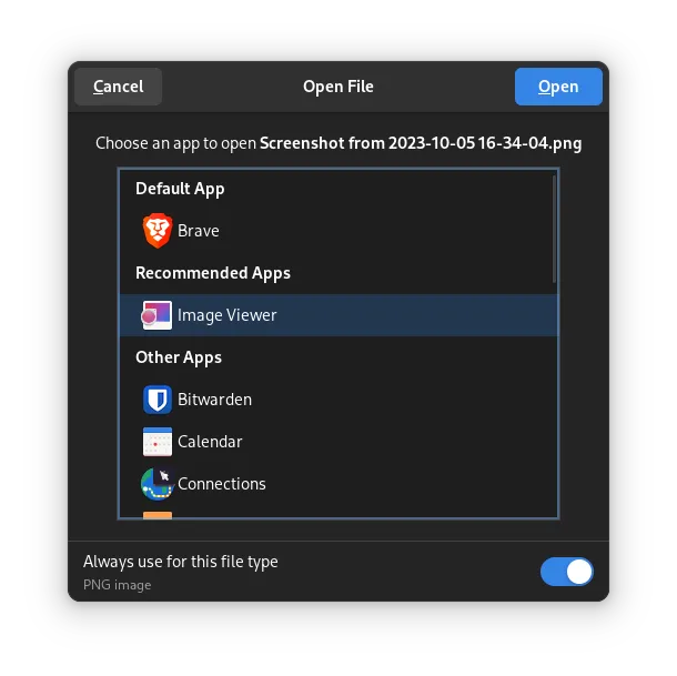Somehow Brave becomes the default image viewer. You should change it
