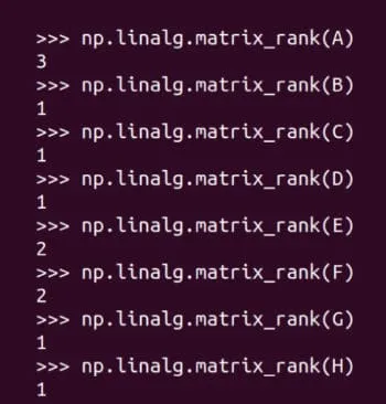 图 9：求矩阵的秩