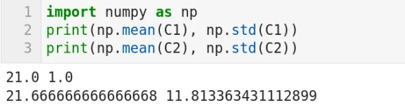 图 5:算术平均值和标准偏差