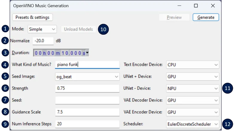 Music Generation | Source: GitHub Intel repo
