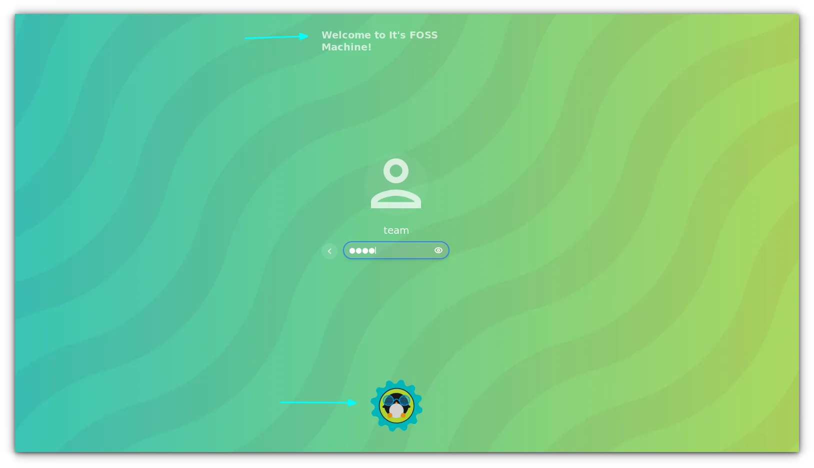 登录屏幕欢迎消息