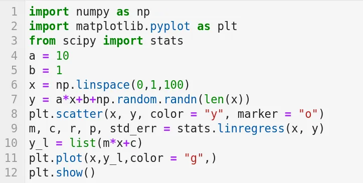 图 8:使用 SciPy 进行线性回归