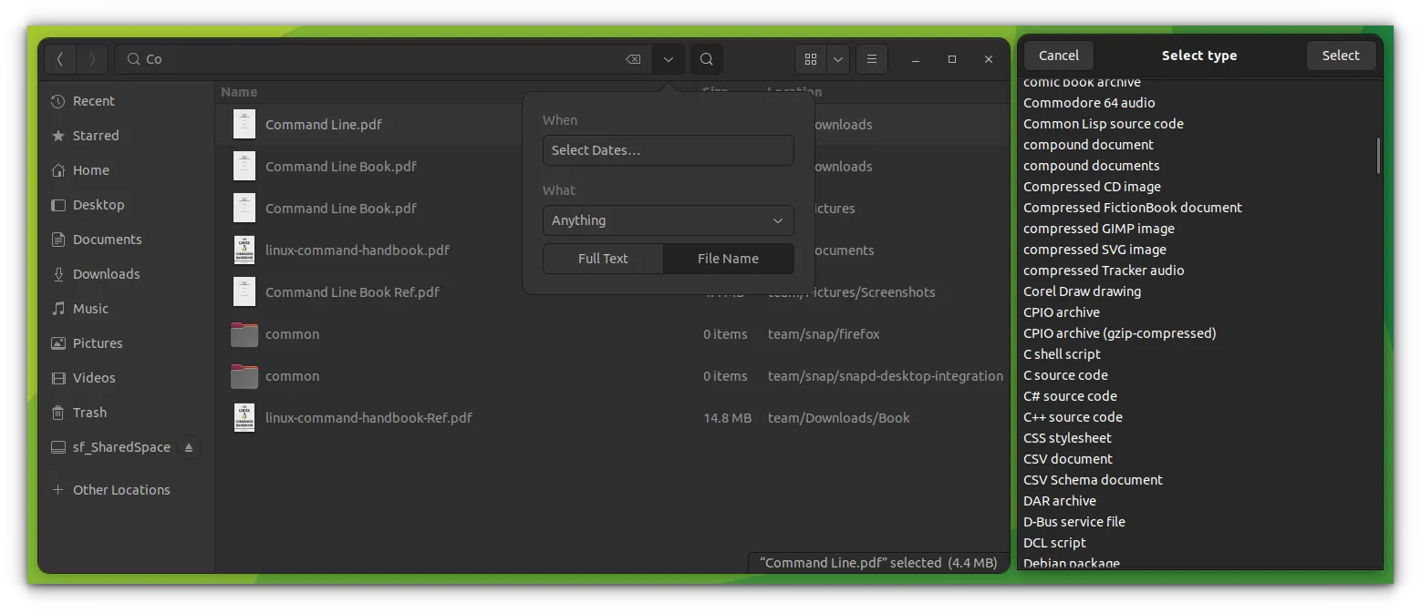列出更多文件类型