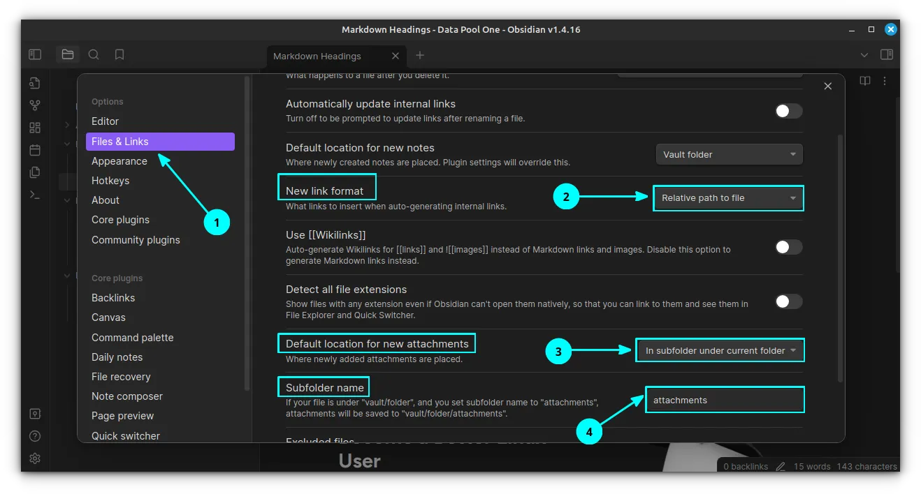 设置附件文件夹位置
