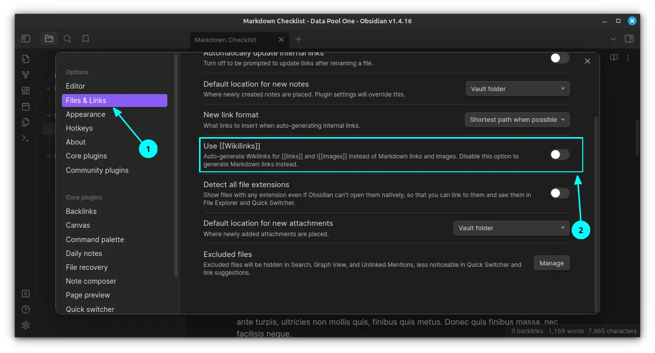 关闭维基链接功能
